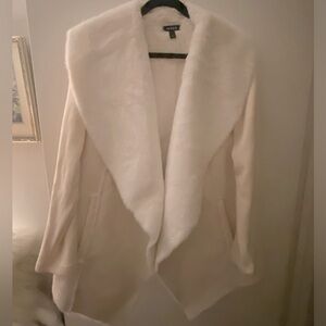 Torrid Faux fur collared cardigan